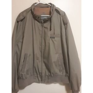 Members Only Jacket Adult 3x 80s Vtg Beige Zip Up